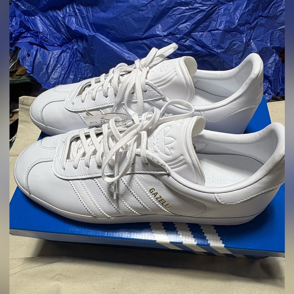 Adidas Men's Gazelle Classic White Sneakers